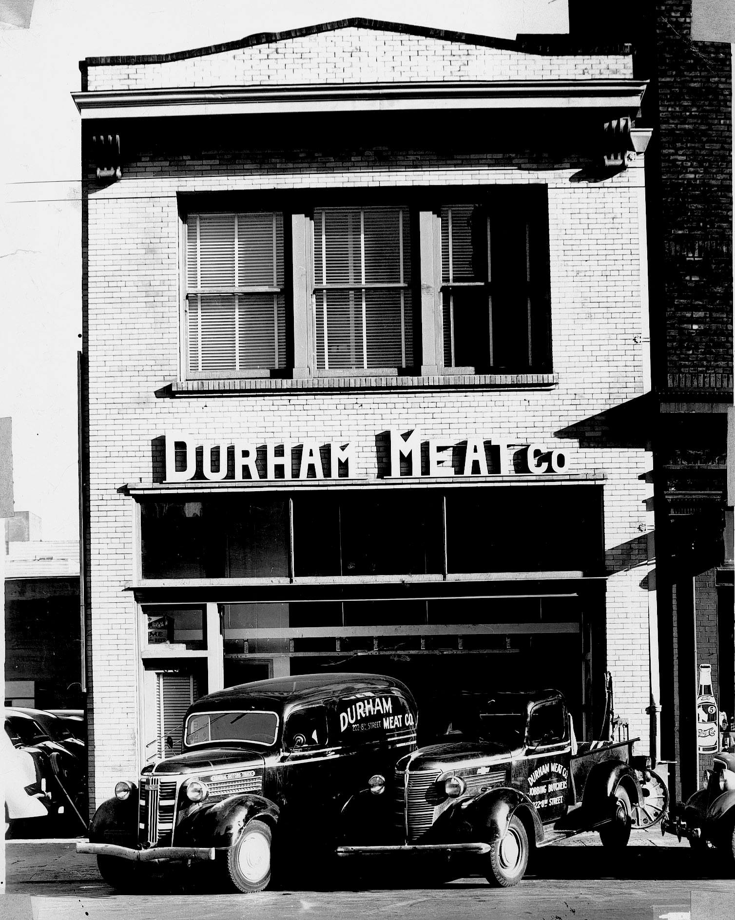 Historic Durham Meat Co. storefront